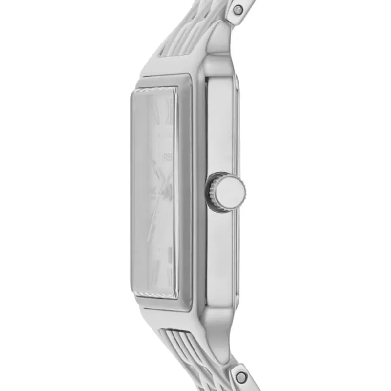 Fossil Dameur med Quartzværk, 23 mm Stålkasse