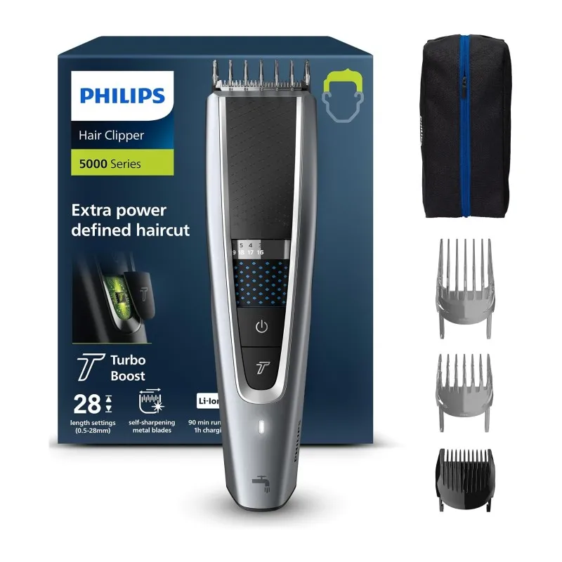 Philips Hår- og Skægtrimmer, 28 Længder