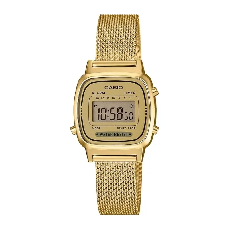 Casio LA670WEMY-9EF Digitalt Dameur i Massivt Rustfrit Stål