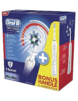 Oral-B PRO 6500 – Elektrisk tandbørste + ekstra håndstykke 