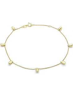 9 Karat gul gulds armbånd – Smukke dråbeformede vedhæng