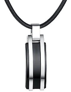 Moderne Free Spirit Halskæde til mænd i børstet ædelstål