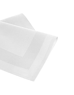 Flotte Hotelkvalitets Stof Servietter – 6 x Hvide Bomulds Servietter