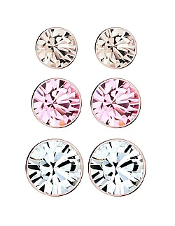 Super Saver – Rosegoldbelagte 925 Sterling Sølv Ørestikker – Swarovski Krystaller