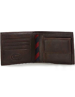 Tommy Hilfiger Herre Designer Pengepung – Brun læder