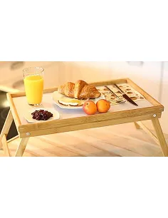 Flot Bakkebord Til Morgenmad På Sengen I Bambus Materiale 2