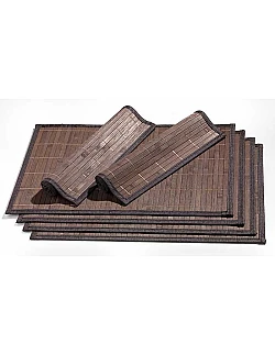 6 Flotte Dækkeservietter I Mørk Bambus – Perfekt Til Smukt Veldækket Bord