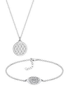 925 Sterling Sølv Smykkesæt – Armbånd med tilhørende halskæde