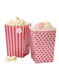 Fest Tilbehør - Popcorn Bægre i Flot Retro Design