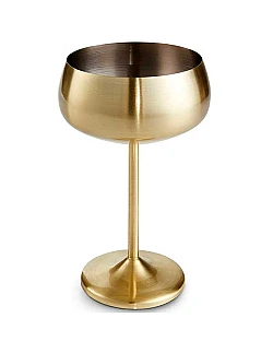 Champagne & Cocktail Glas – Guldbelagt Ædelstål – 2 stk.