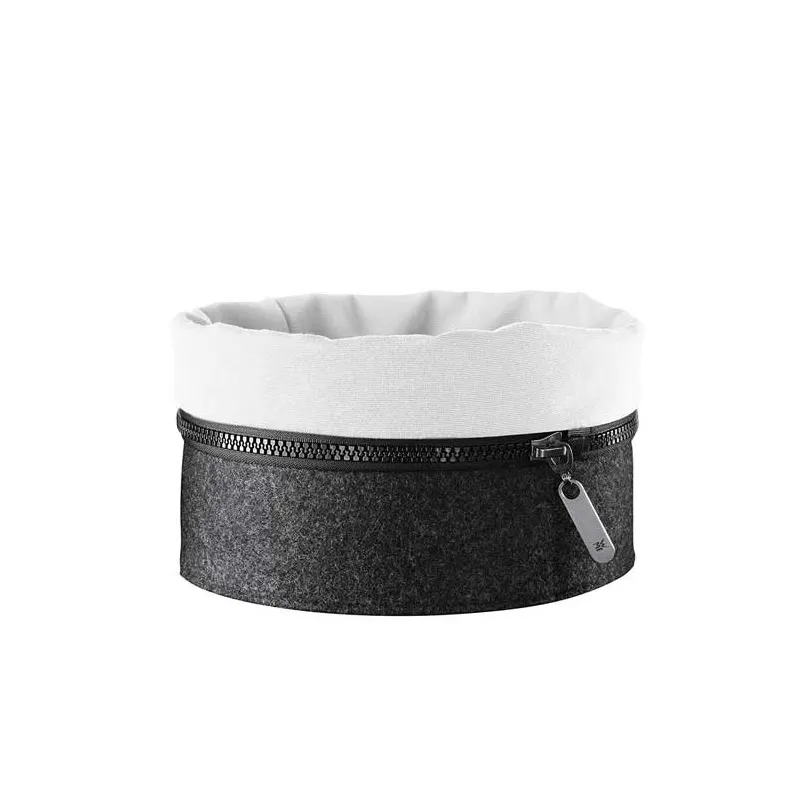 WMF – Moderne Designer Brødkurv – Sort Filt Med Lynlås Design