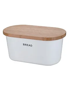 Stilren Brødkasse – Nordisk Design Stil – Bambusskærebræt 