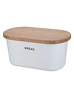 Stilren Brødkasse – Nordisk Design Stil – Bambusskærebræt 