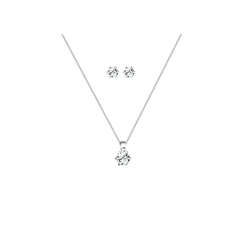 Smykke Sæt – 925 Sterling Sølv & Swarovski Krystal – 45 cm.