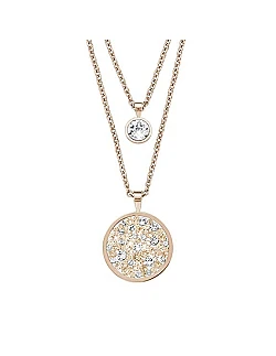 Moderigtig Dame Halskæde – Rosa Guld Belagt Ædelstål – 48 cm. 