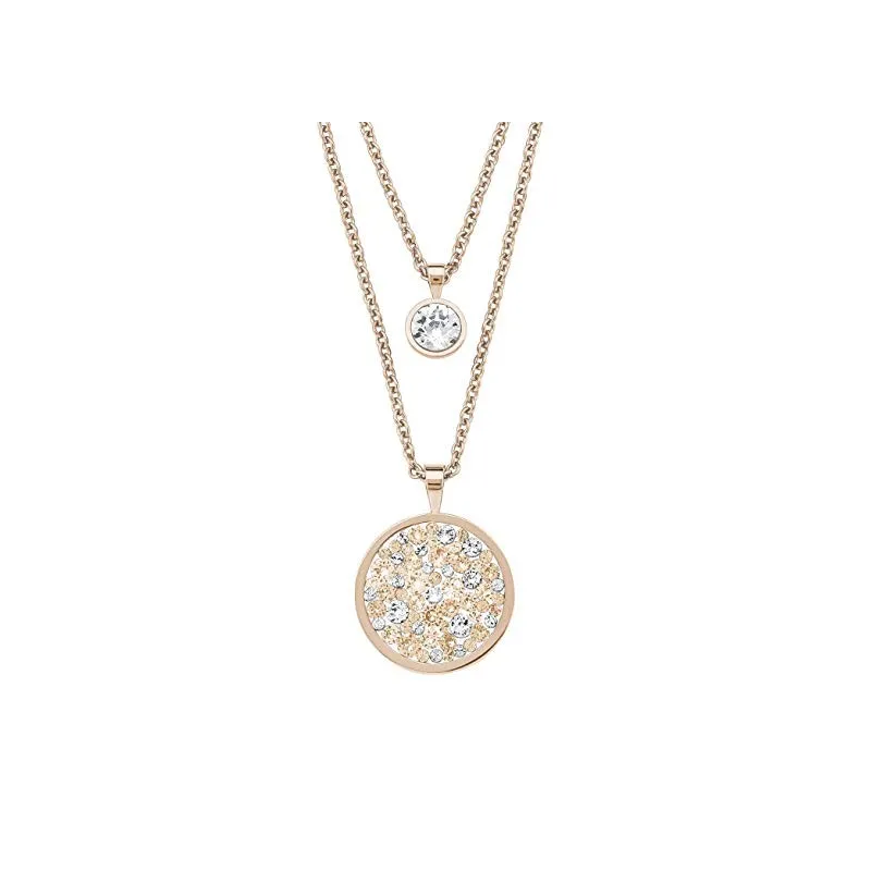 Moderigtig Dame Halskæde – Rosa Guld Belagt Ædelstål – 48 cm. 