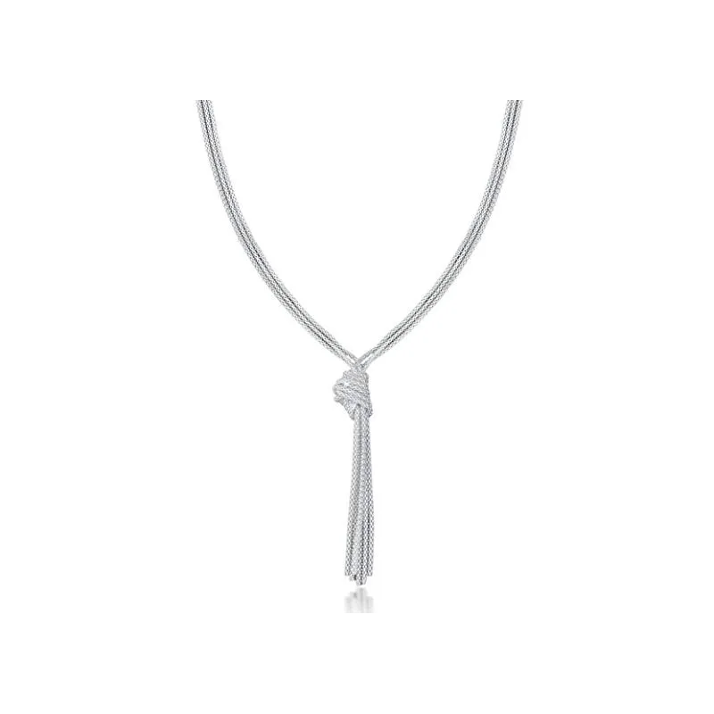 Klassisk Knude Halskæde – 925 Sterling Sølv – 46 cm.