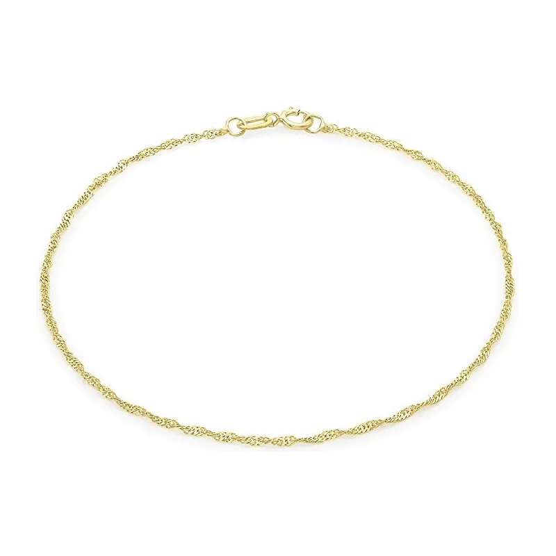 Romantisk Ankel Smykke – 9 Karat Guld – 23 cm.
