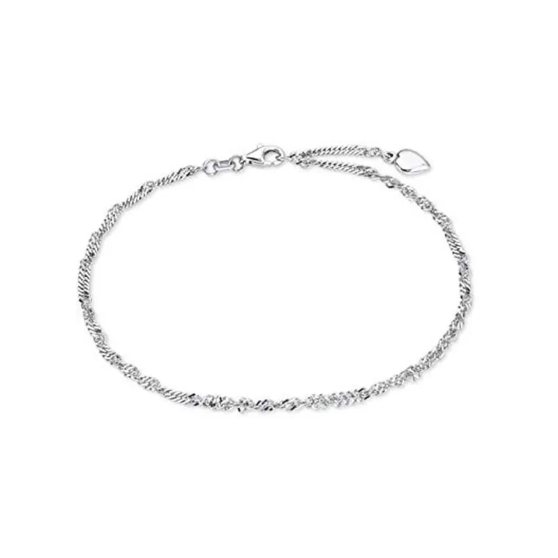 Elegant Ankel Kæde – 925 Sterling Sølv – 25 cm.