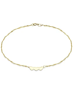 Romantisk Ankel Kæde – 9 Karat Guld – 22,5 cm.
