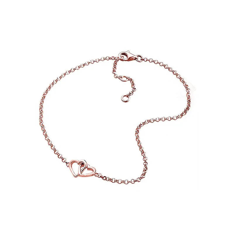 Moderigtig Ankel Kæde – 925 Sterling Sølv – 25 cm.