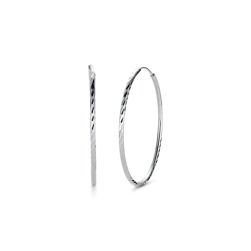 Creol Øreringe – 925 Sterling Sølv – 55 mm. 