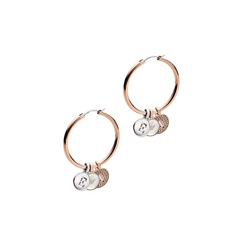 Emporio Armani – Creol Øreringe med Charms - Ædelstål