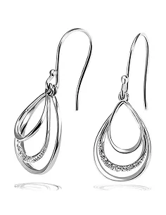 Dame Øreringe – 925 Sterling sølv - Zirkonia
