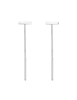 Dame Stift Øreringe – 925 Sterling Sølv – Minimalistisk Design