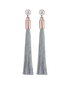 Lange Tassel Ørestikker – Forgyldt 925 Sterling Sølv – Swarovski Krystal 2