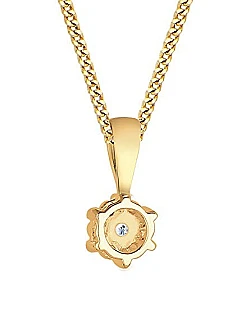 Blomster Halskæde – 14 Karat 585 Guld – 0,14 Karat Diamant