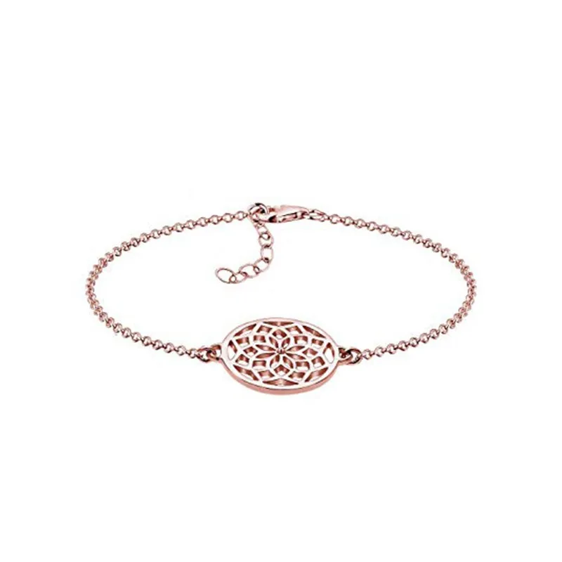 Dame Armbånd – Boho Design – Rosa Guldbelagt 925 Sterling Sølv