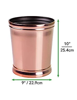 Funktionelt Design – Papirkurv– Rosa Guld/Kobber Effekt