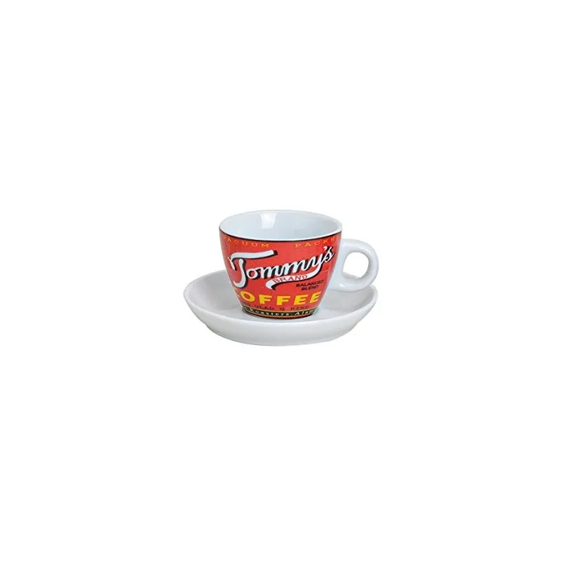 Espresso Sæt – 4 x Espressokopper Inkl. Underkopper – Retro Design