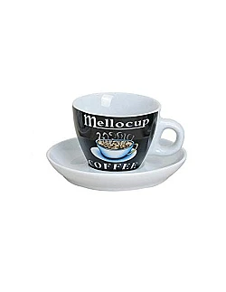 Espresso Sæt – 4 x Espressokopper Inkl. Underkopper – Retro Design