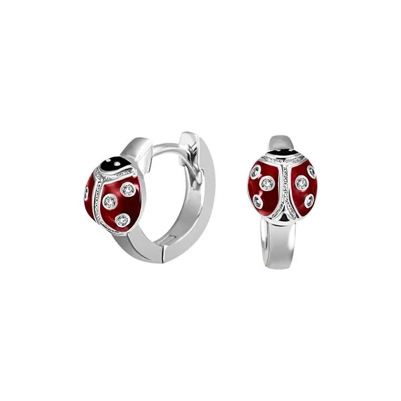 Creol Øreringe Til Piger – 925 Sterling Sølv – Mariehøne Design