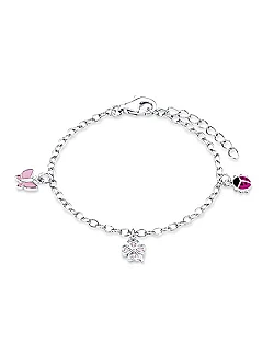 Prinsesse Charm Armbånd – 925 Sterling Sølv – 12 cm.
