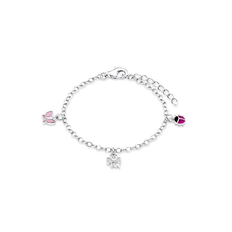 Prinsesse Charm Armbånd – 925 Sterling Sølv – 12 cm.