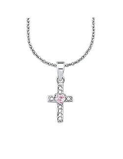 Pige Halskæde – 925 Sterling Sølv – Kors vedhæng 