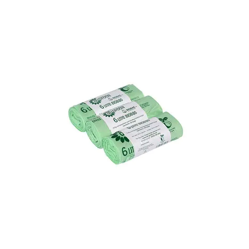100% Certificerede Bionedbrydelige Kompostposer – 150 stk. – 6 Liter