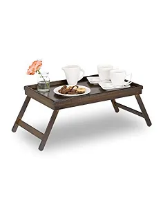 Bakkebord Til Morgenmad På Sengen - Bambus - Mørkebrun