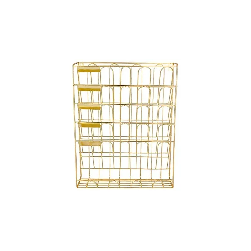 Blad & Avis Holder Til Væg – Organizer & Opbevaring - Guld