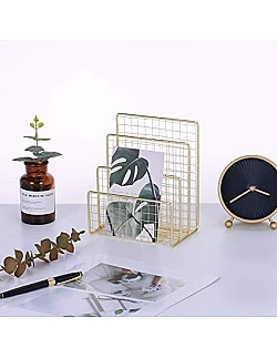 Design Brevordner & Holder – Multifunktions Organizer - Guld