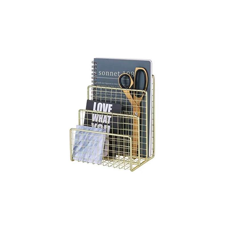 Design Brevordner & Holder – Multifunktions Organizer - Guld