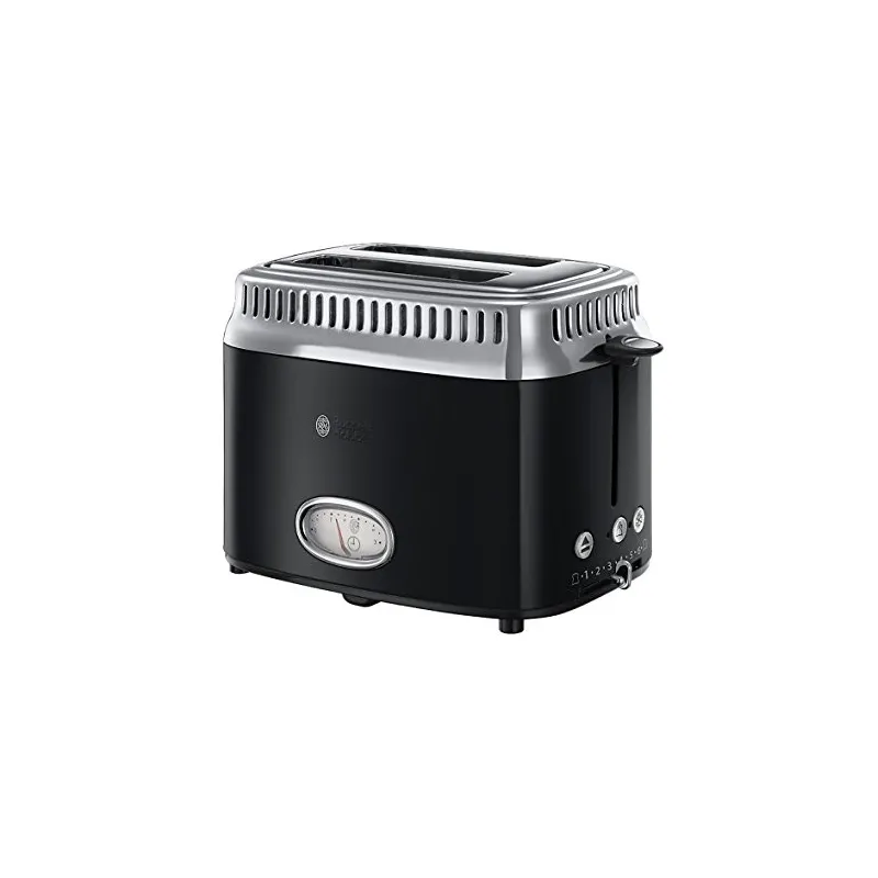 Russel Hobbs Retro Classic Noir Toaster – Rustfrit Stål - Sort