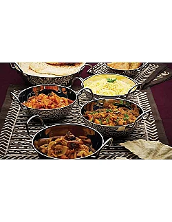 World of Flavours Balti Skåle – 4 Stk. - Poleret Stål