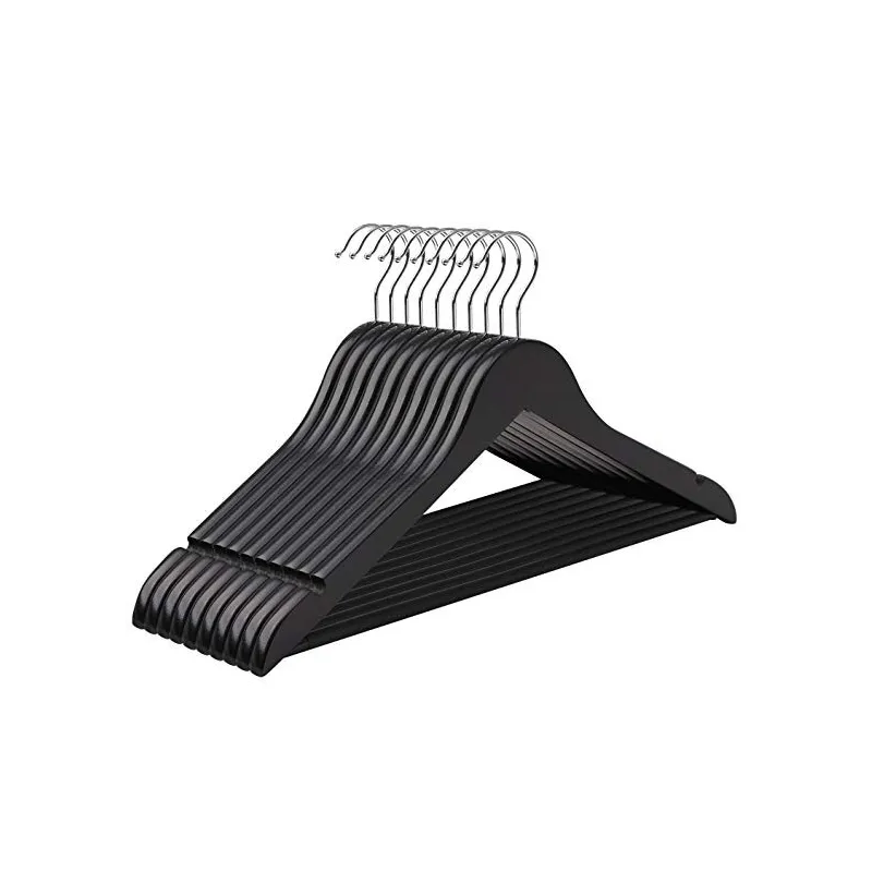 Håndlavet Garderobe & Tøj Bøjler – 20 Stk. – Sort