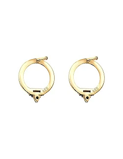 Luksus Dame Design Ørestikker – 925 Sterling Sølv & Topas Sten - Guld