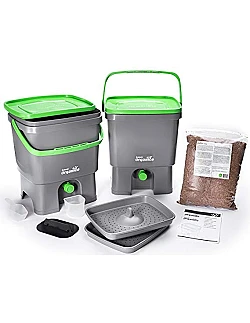 Bokashi Organico Bio Kompostspand Starter Kit – 2 Stk. – Grå/Grøn