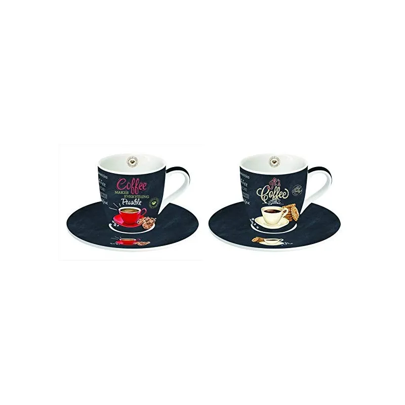Italiensk Design Espresso Sæt – 2 Stk. - Porcelæn